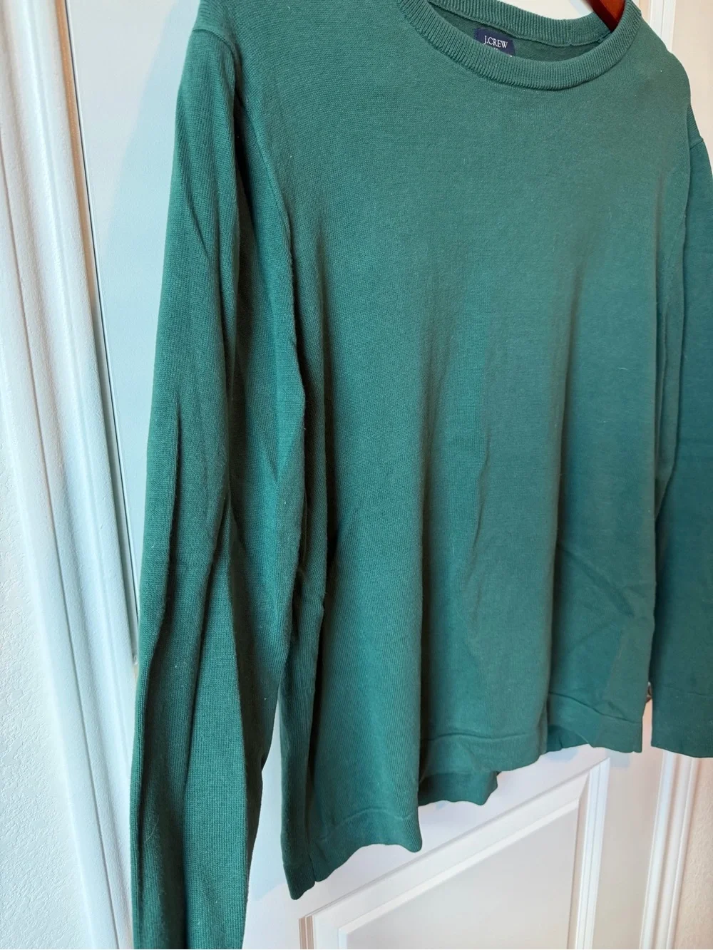 ⚡️J. Crew Long-Sleeve Crewneck Top — Forest Green 100% Cotton